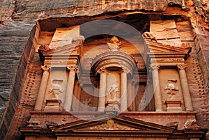 Detail of The Treasury, Petra photo